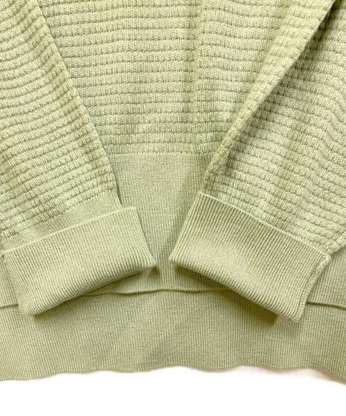 UNDERSON UNDERSON（アンダーソンアンダーソン）UNDERSON UNDERSON (アンダーソンアンダーソン) ワッフルニットクルーネック グリーン サイズ:2の古着・服飾アイテム