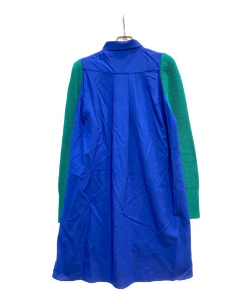 sacai（サカイ）sacai (サカイ) Suiting Mix Shirt ブルー×グリーン サイズ:ーの古着・服飾アイテム