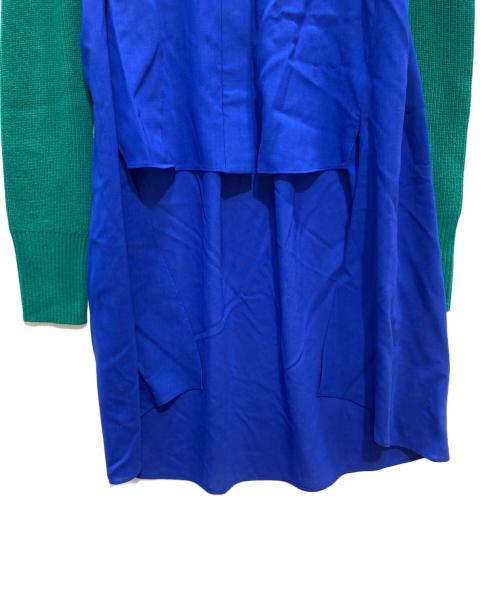 sacai（サカイ）sacai (サカイ) Suiting Mix Shirt ブルー×グリーン サイズ:ーの古着・服飾アイテム