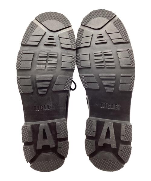 AIGLE（エーグル）AIGLE (エーグル) レザーデッキシューズ ブラック サイズ:36の古着・服飾アイテム