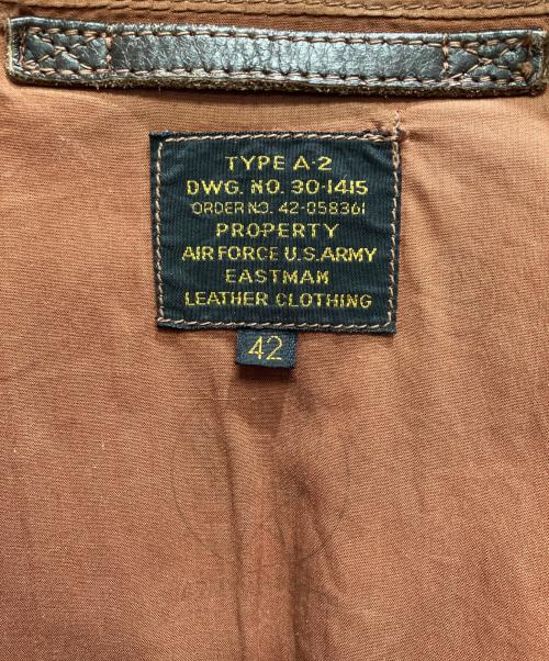 Eastman Leather Clothing（イーストマン レザー クロージング）Eastman Leather Clothing (イーストマン レザー クロージング) TYPE A-2 フライトジャケット ブラウン サイズ:42の古着・服飾アイテム