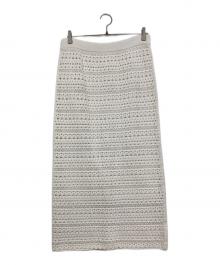 theory luxe（セオリーリュクス）の古着「Coin Crochet Clarence/スカート」｜ホワイト