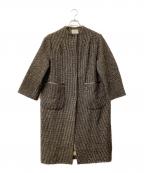 IENAイエナ）の古着「リングツイード ボトルネックコート」｜ブラック