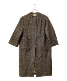 IENA（イエナ）の古着「リングツイード ボトルネックコート」｜ブラック