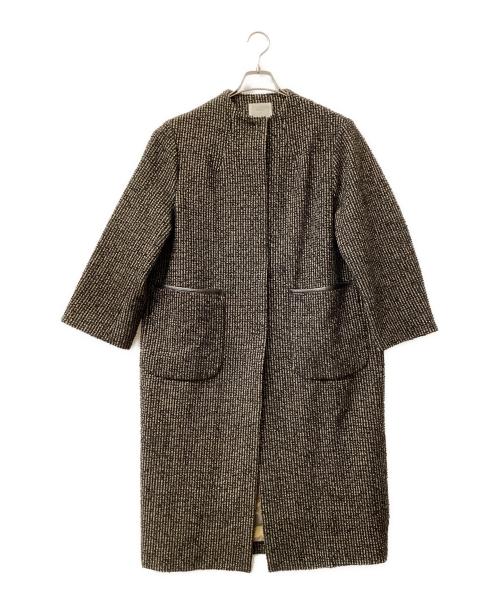 IENA（イエナ）IENA (イエナ) リングツイード ボトルネックコート ブラック サイズ:36の古着・服飾アイテム