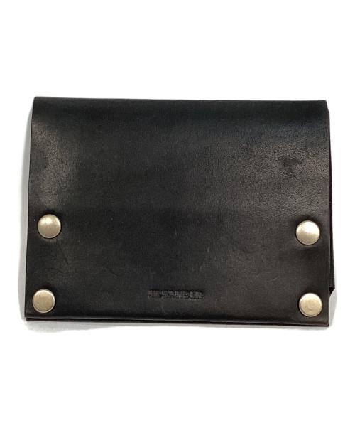 JIL SANDER（ジルサンダー）JIL SANDER (ジルサンダー) FOLDED CARD HOLDER STUDS ブラックの古着・服飾アイテム
