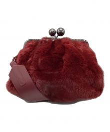 WEEKEND Max Mara（ウィークエンド マックスマーラ）の古着「PASTICCINO BAG MINK FUR MEDIUM」｜レッド
