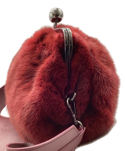 WEEKEND Max Mara（ウィークエンド マックスマーラ）WEEKEND Max Mara (ウィークエンド マックスマーラ) PASTICCINO BAG MINK FUR MEDIUM レッドの古着・服飾アイテム
