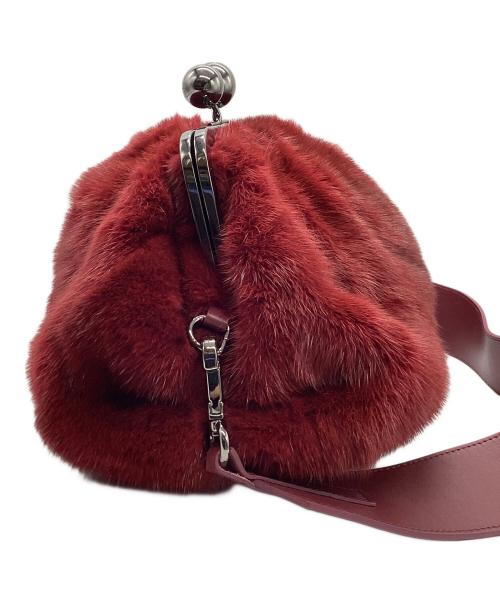 WEEKEND Max Mara（ウィークエンド マックスマーラ）WEEKEND Max Mara (ウィークエンド マックスマーラ) PASTICCINO BAG MINK FUR MEDIUM レッドの古着・服飾アイテム