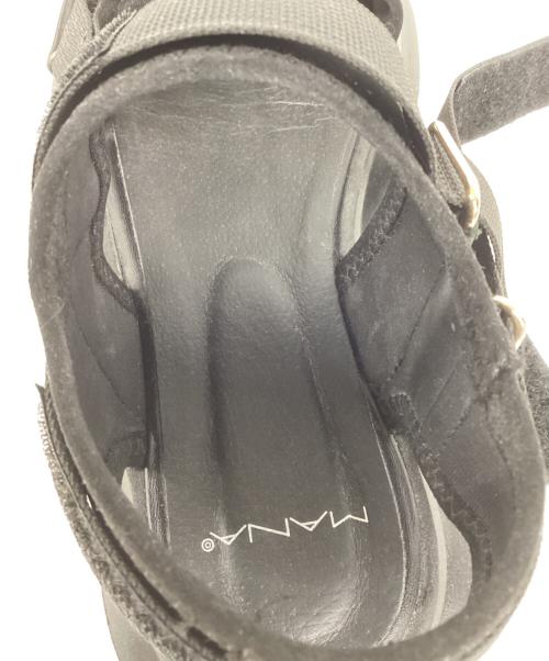 MANA（マナ）MANA (マナ) カラーベルクロサンダル ブラック サイズ:23の古着・服飾アイテム