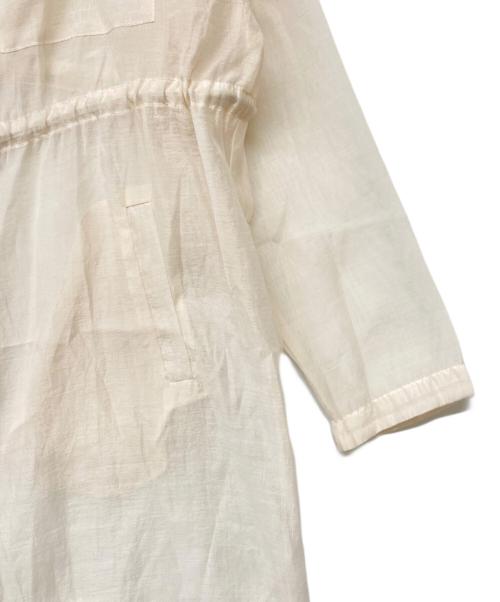 MICALLE MICALLE（ミカーレミカーレ）MICALLE MICALLE (ミカーレミカーレ) シアーフードロングコート アイボリー サイズ:-の古着・服飾アイテム