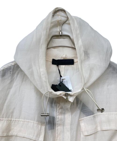 MICALLE MICALLE（ミカーレミカーレ）MICALLE MICALLE (ミカーレミカーレ) シアーフードロングコート アイボリー サイズ:-の古着・服飾アイテム