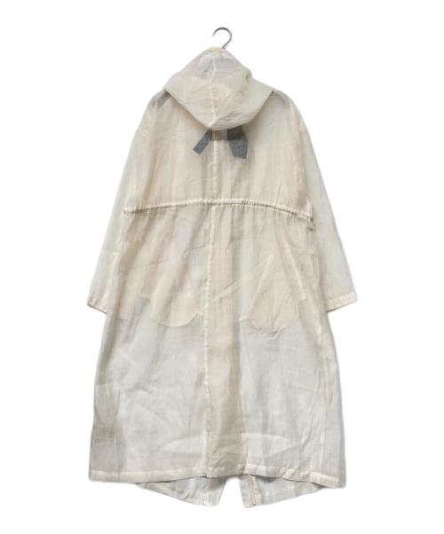 MICALLE MICALLE（ミカーレミカーレ）MICALLE MICALLE (ミカーレミカーレ) シアーフードロングコート アイボリー サイズ:-の古着・服飾アイテム