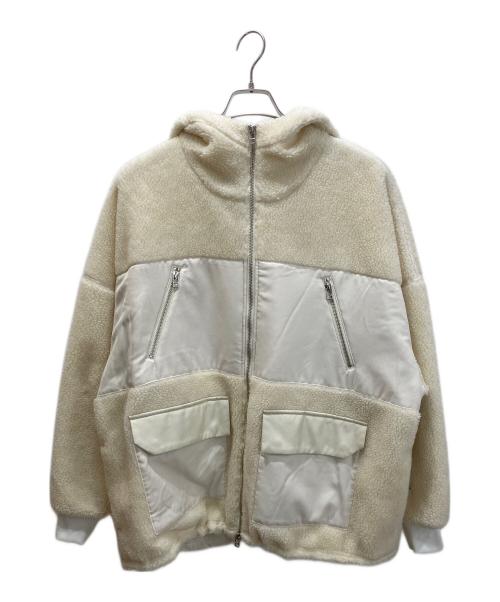 A + TOKYO（エープラス トウキョウ）A + TOKYO (エープラス トウキョウ) オーバーサイズボアフリースブルゾン ホワイト サイズ:1の古着・服飾アイテム