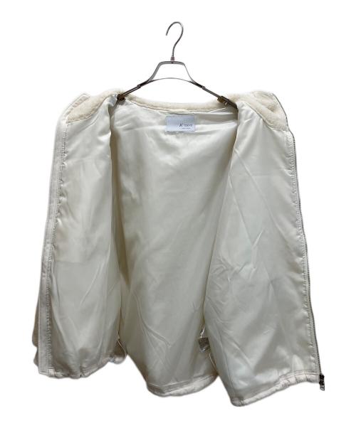 A + TOKYO（エープラス トウキョウ）A + TOKYO (エープラス トウキョウ) オーバーサイズボアフリースブルゾン ホワイト サイズ:1の古着・服飾アイテム