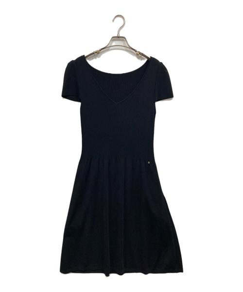 FOXEY NEWYORK（フォクシーニューヨーク）FOXEY NEWYORK (フォクシーニューヨーク) ニットワンピース ブラック サイズ:38の古着・服飾アイテム