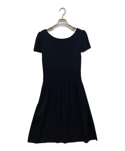 FOXEY NEWYORK（フォクシーニューヨーク）FOXEY NEWYORK (フォクシーニューヨーク) ニットワンピース ブラック サイズ:38の古着・服飾アイテム