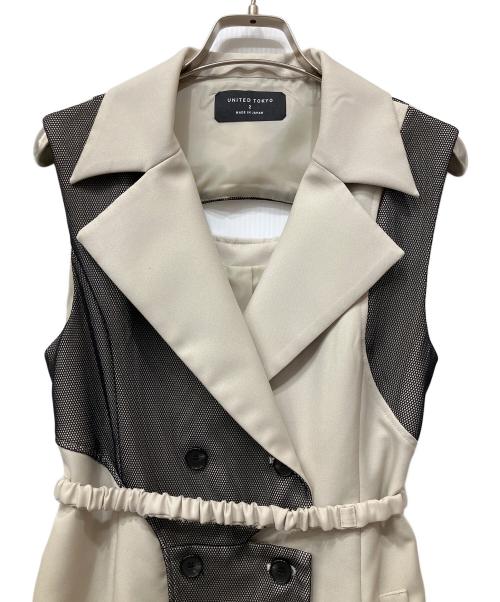 UNITED TOKYO（ユナイテッドトーキョー）UNITED TOKYO (ユナイテッドトーキョー) ヴィンドベストワンピース ベージュ サイズ:2の古着・服飾アイテム