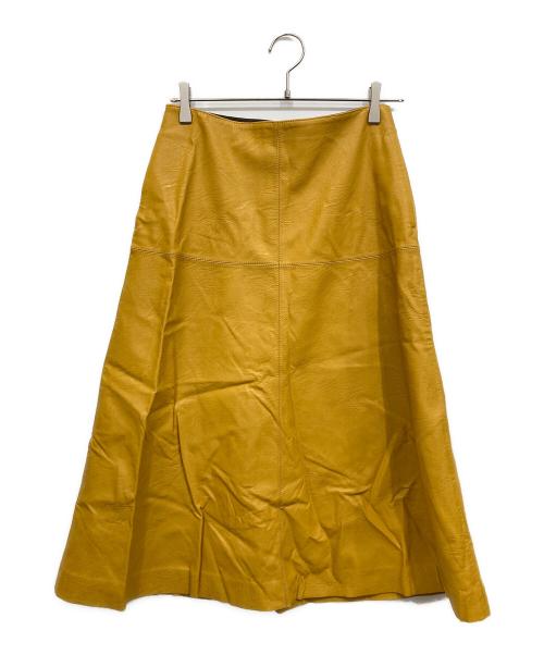 STELLA McCARTNEY（ステラマッカートニー）STELLA McCARTNEY (ステラマッカートニー) フェイクレザーロングスカート イエロー サイズ:38 未使用品の古着・服飾アイテム