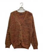 CABANキャバン）の古着「コットンカシミヤワッフルMIXカーディガン」｜ブラウン
