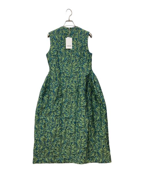 CABAN（キャバン）CABaN (キャバン) リーフジャカード ノースリーブワンピース グリーン サイズ:F 未使用品の古着・服飾アイテム
