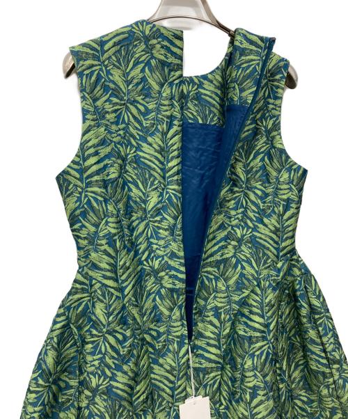 CABAN（キャバン）CABaN (キャバン) リーフジャカード ノースリーブワンピース グリーン サイズ:F 未使用品の古着・服飾アイテム