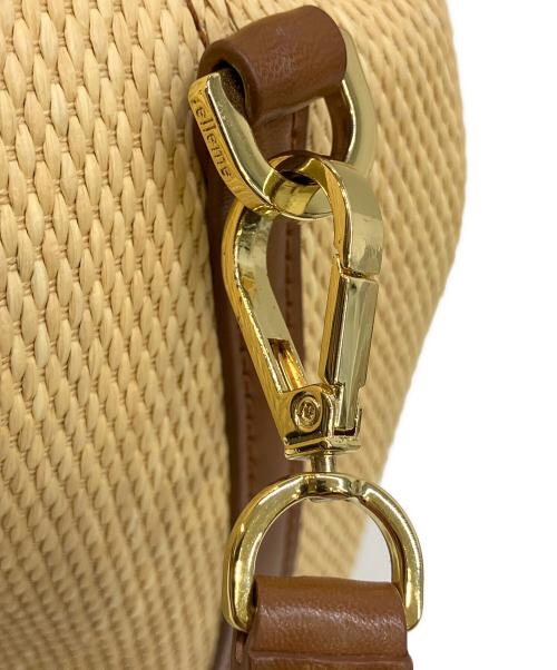 elleme（エレメ）elleme (エレメ) レザーラフィア2WAYバッグ ブラウンの古着・服飾アイテム