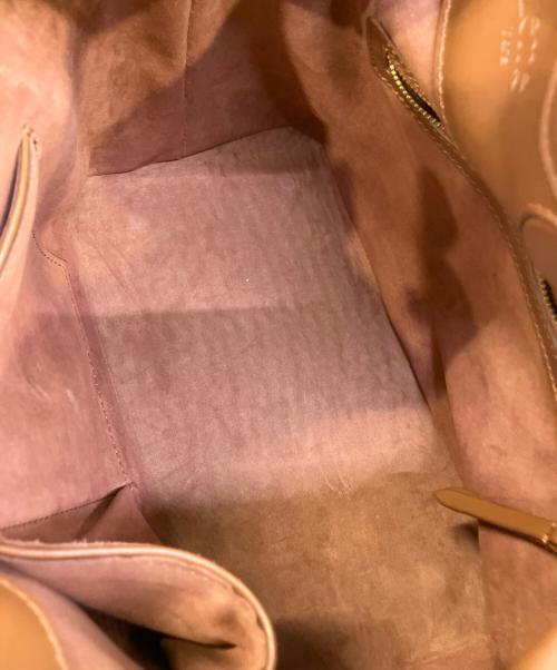 elleme（エレメ）elleme (エレメ) レザーラフィア2WAYバッグ ブラウンの古着・服飾アイテム