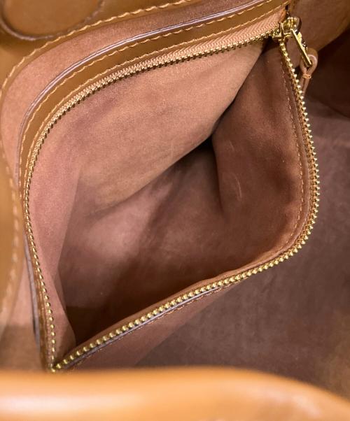 elleme（エレメ）elleme (エレメ) レザーラフィア2WAYバッグ ブラウンの古着・服飾アイテム