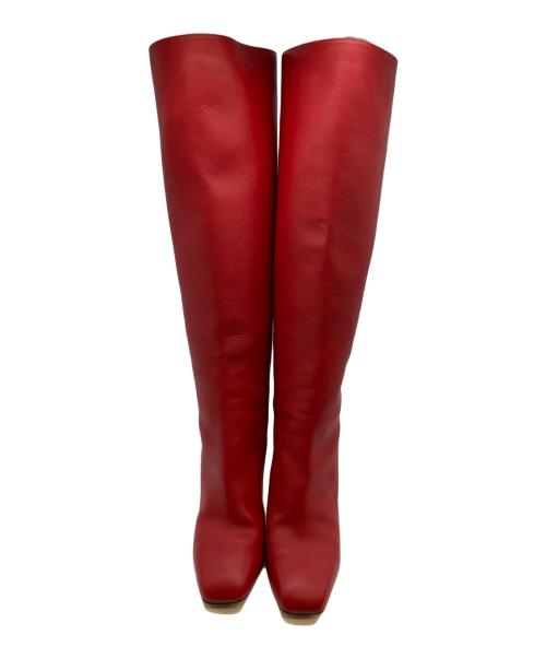 Salvatore Ferragamo（サルヴァトーレ フェラガモ）Salvatore Ferragamo (サルヴァトーレ フェラガモ) ロングブーツ レッド サイズ:6の古着・服飾アイテム