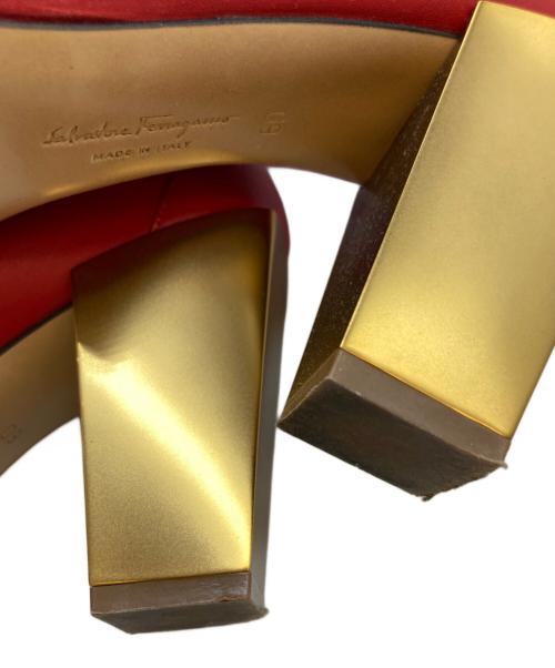 Salvatore Ferragamo（サルヴァトーレ フェラガモ）Salvatore Ferragamo (サルヴァトーレ フェラガモ) ロングブーツ レッド サイズ:6の古着・服飾アイテム