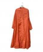 nest Robeネストローブ）の古着「リネンシャツワンピース」｜レッド