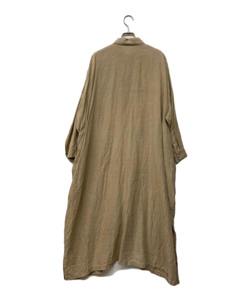 KAGURE（カグレ）kagure (カグレ) リネンシャツワンピース ベージュ サイズ:Freeの古着・服飾アイテム