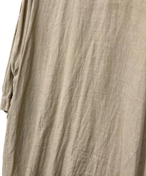 KAGURE（カグレ）kagure (カグレ) リネンシャツワンピース ベージュ サイズ:Freeの古着・服飾アイテム