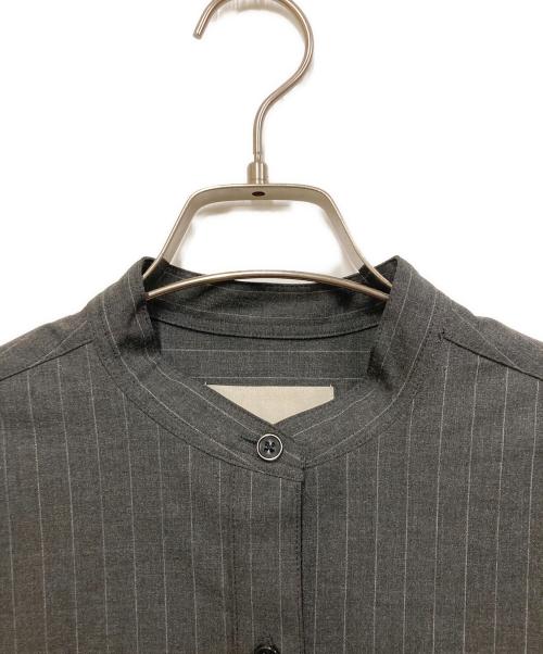 UNFILO（アンフィーロ）UNFILO (アンフィーロ) ウールライク バンドカラーシャツ グレー サイズ:Sの古着・服飾アイテム