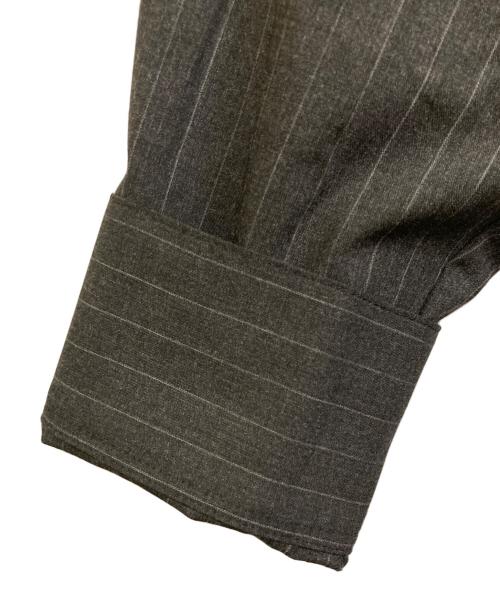 UNFILO（アンフィーロ）UNFILO (アンフィーロ) ウールライク バンドカラーシャツ グレー サイズ:Sの古着・服飾アイテム