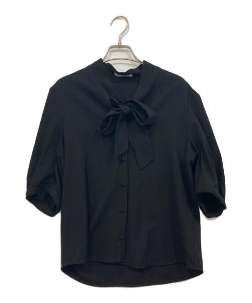 MADISON BLUE（マディソンブルー）MADISON BLUE (マディソンブルー) パフスリーブタイブラウス ブラック サイズ:Sの古着・服飾アイテム