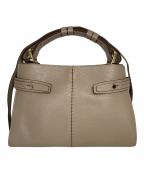 BARNEYS NEWYORKバーニーズ・ニューヨーク）の古着「2WAYワンハンドルバッグ」｜ベージュ