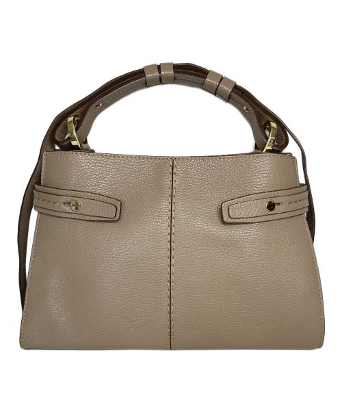 BARNEYS NEWYORK（バーニーズ・ニューヨーク）BARNEYS NEWYORK (バーニーズ・ニューヨーク) 2WAYワンハンドルバッグ ベージュの古着・服飾アイテム