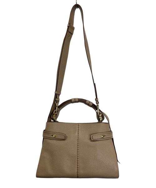 BARNEYS NEWYORK（バーニーズ・ニューヨーク）BARNEYS NEWYORK (バーニーズ・ニューヨーク) 2WAYワンハンドルバッグ ベージュの古着・服飾アイテム