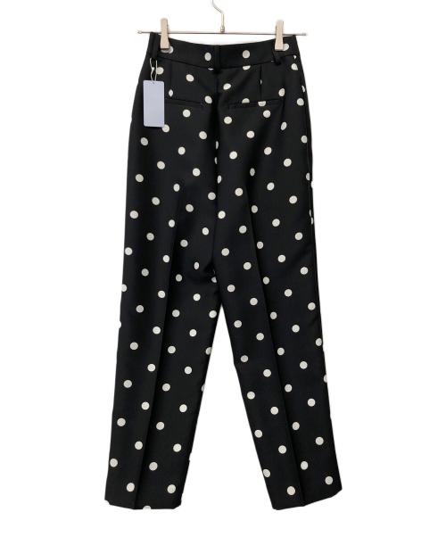 NOLLEY'S sophi（ノーリーズソフィー）NOLLEY'S sophi (ノーリーズソフィー) バックサテンドットバレルパンツ ブラック サイズ:36 未使用品の古着・服飾アイテム