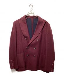 LARDINI（ラルディーニ）の古着「ニットジャケット」｜ワインレッド