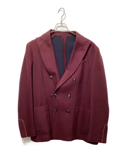 LARDINI（ラルディーニ）LARDINI (ラルディーニ) ニットジャケット ワインレッド サイズ:52の古着・服飾アイテム