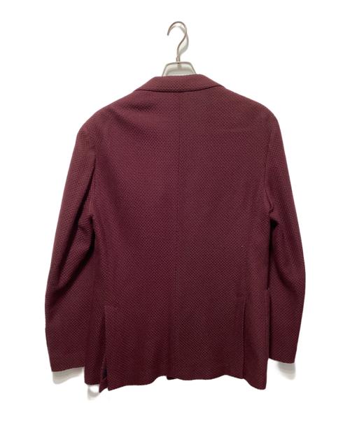 LARDINI（ラルディーニ）LARDINI (ラルディーニ) ニットジャケット ワインレッド サイズ:52の古着・服飾アイテム
