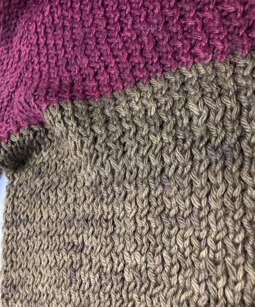 knit brary（ニット ブラリー）knit brary (ニット ブラリー) アルパカシルクハイネックニット ワインレッド サイズ:Mの古着・服飾アイテム