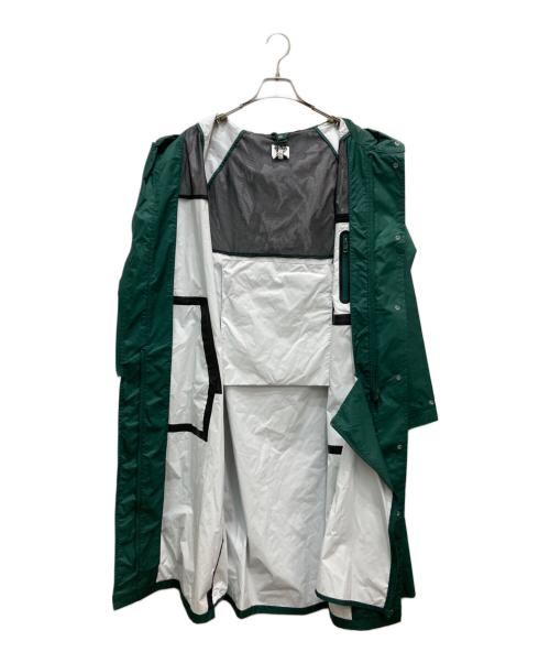 KENZO（ケンゾー）KENZO (ケンゾー) SCOOTER PARKA ロゴプリント ナイロン スクーターパーカー レインコート グリーン サイズ:Mの古着・服飾アイテム