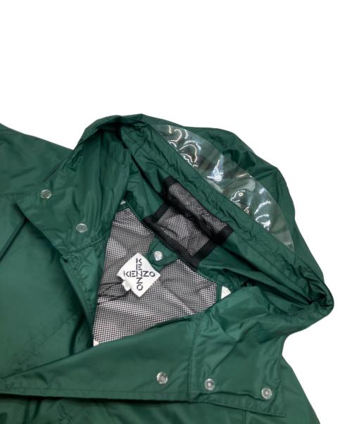 KENZO（ケンゾー）KENZO (ケンゾー) SCOOTER PARKA ロゴプリント ナイロン スクーターパーカー レインコート グリーン サイズ:Mの古着・服飾アイテム