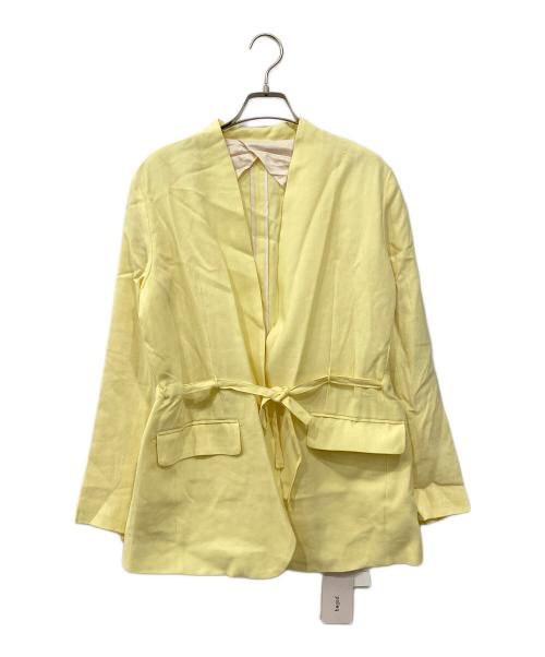 pelleq（ペレック）PELLEQ (ペレック) リネン混ジャケット イエロー サイズ:34の古着・服飾アイテム