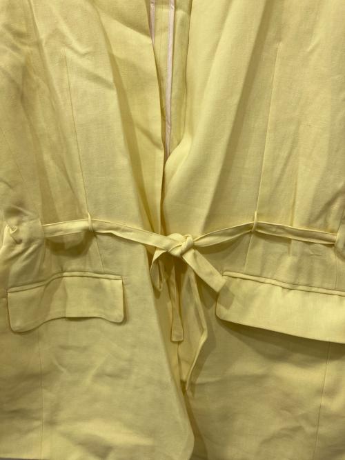 pelleq（ペレック）PELLEQ (ペレック) リネン混ジャケット イエロー サイズ:34の古着・服飾アイテム