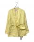 PELLEQ（ペレック）の古着「リネン混ジャケット」｜イエロー